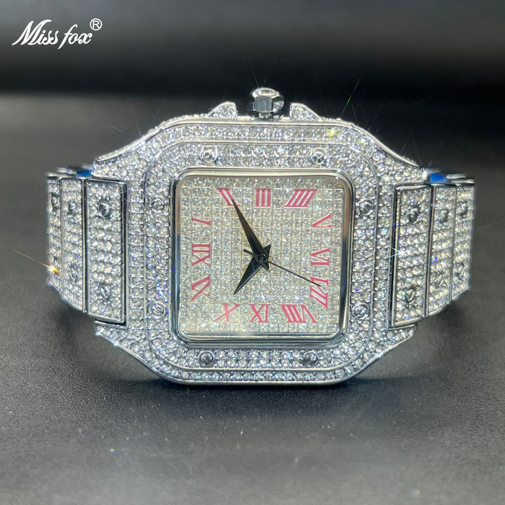 Luxury Watch Sale - MISSFOX Iced Out Men Watch Square