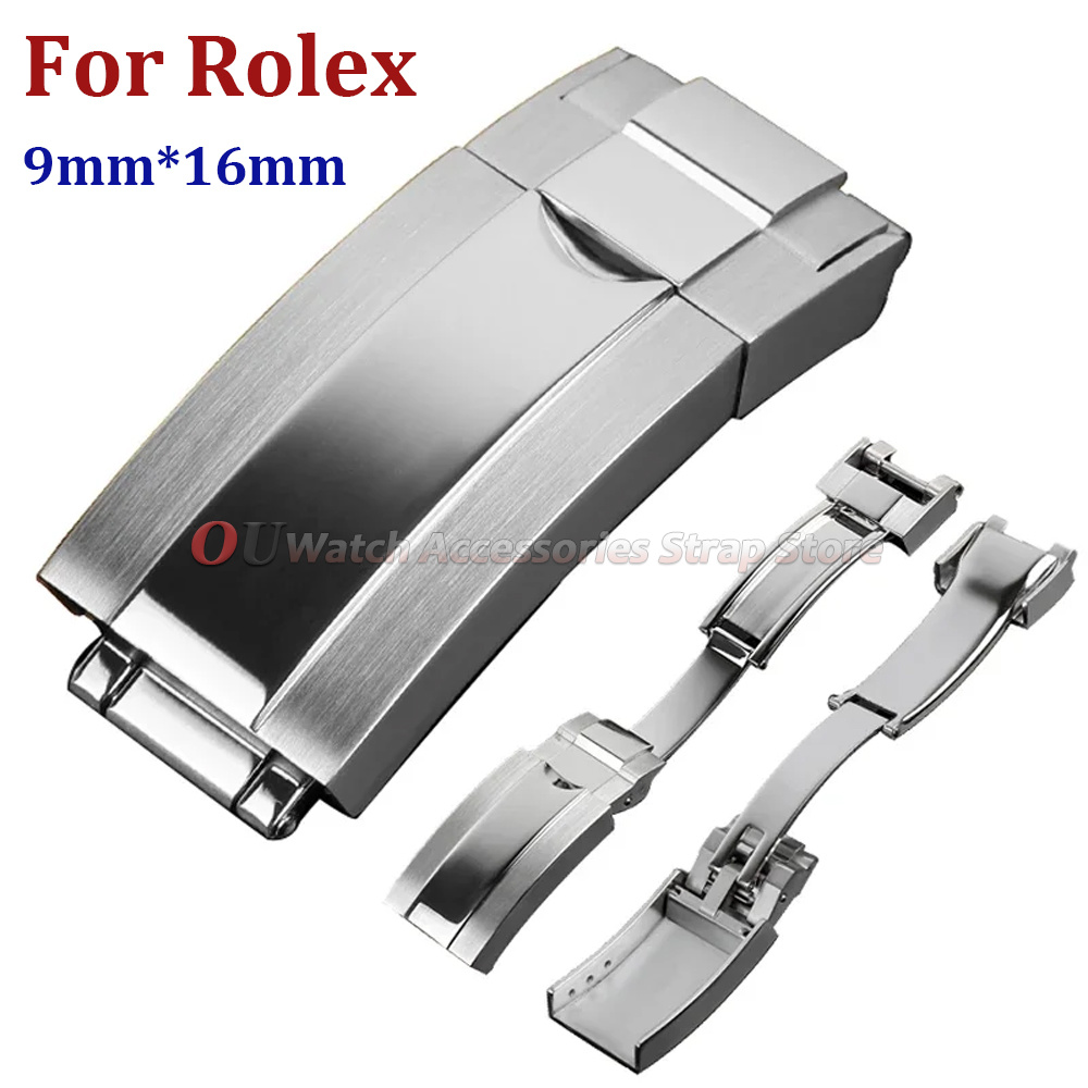 Luxury Watch Gold - 9mmx16mm Stainless Steel Deployment Clasp for
