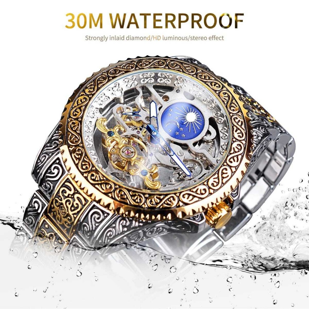 High-End Retro Men's Fully Aut - Luxury Watch Engraving recension och pris