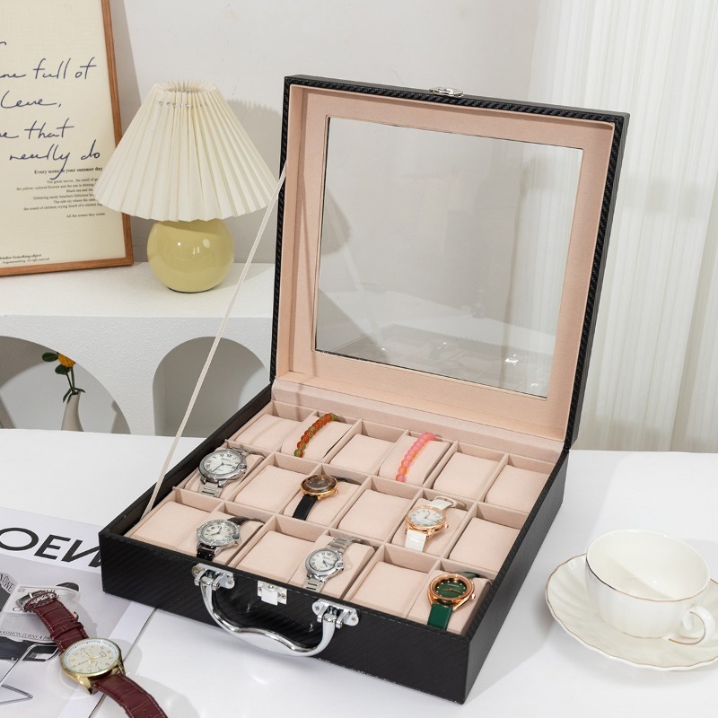Retro Watch Storage Box Leathe - Luxury Watch Collection Box recension och pris
