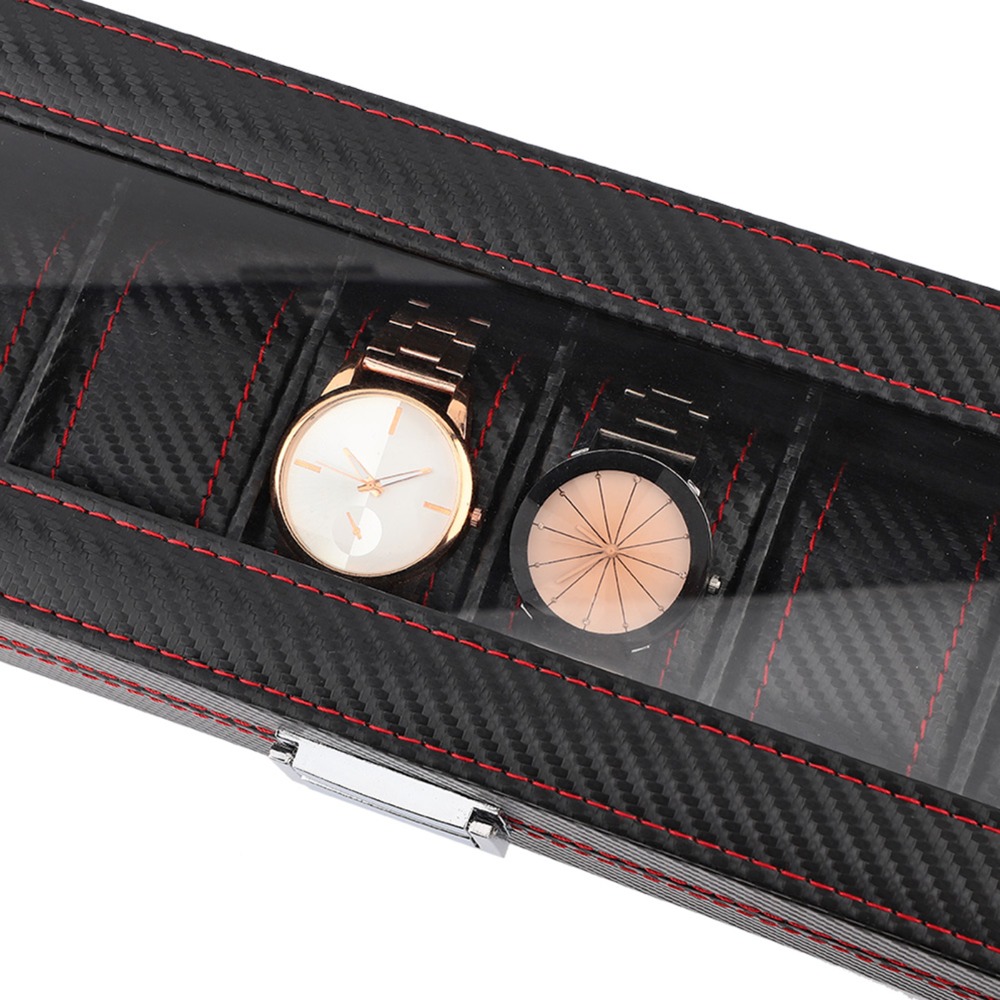 Dustproof Carbon Fiber Watch B - Luxury Watch Collection Box recension och pris