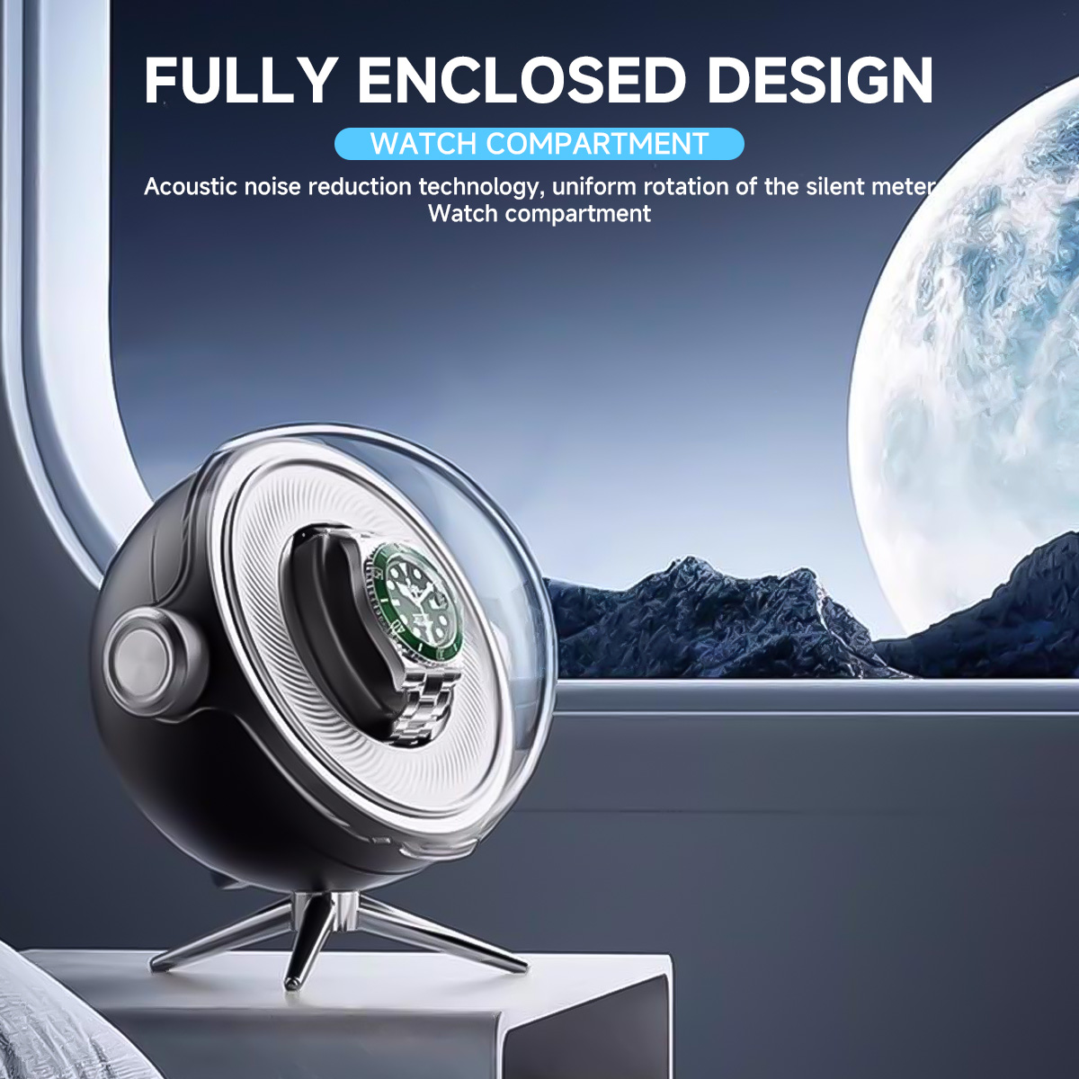 High End Silent Breathing Ligh - Luxury Watch Winder Box recension och pris