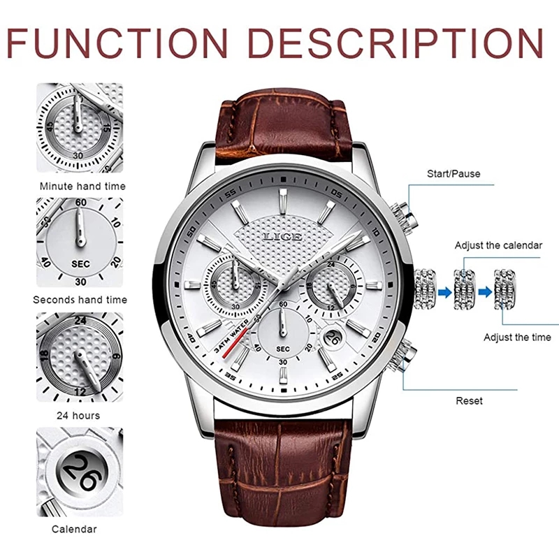 LIGE 2025 Watch Men Fashion Sp - Luxury Watch Longines recension och pris