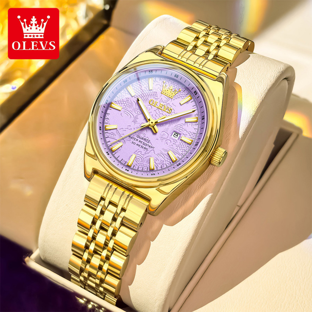 OLEVS Brand Luxury Gold Watch  - Luxury Watch Brand For Women recension och pris