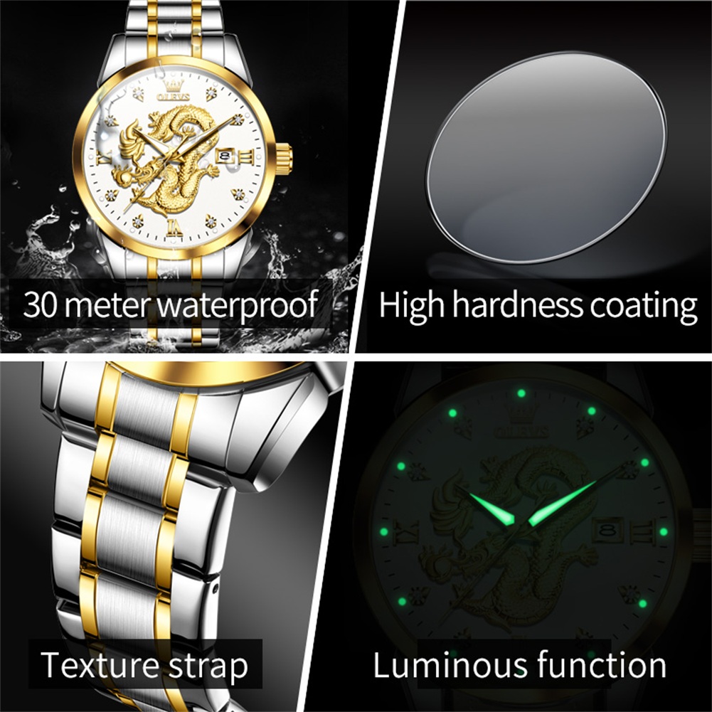 OLEVS Fashion China Loong Drag - Luxury Watch In China recension och pris
