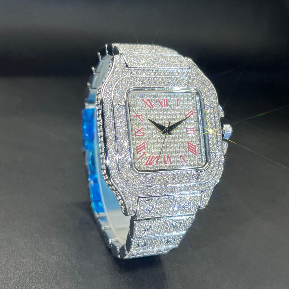 MISSFOX Iced Out Men Watch Squ - Luxury Watch Sale recension och pris