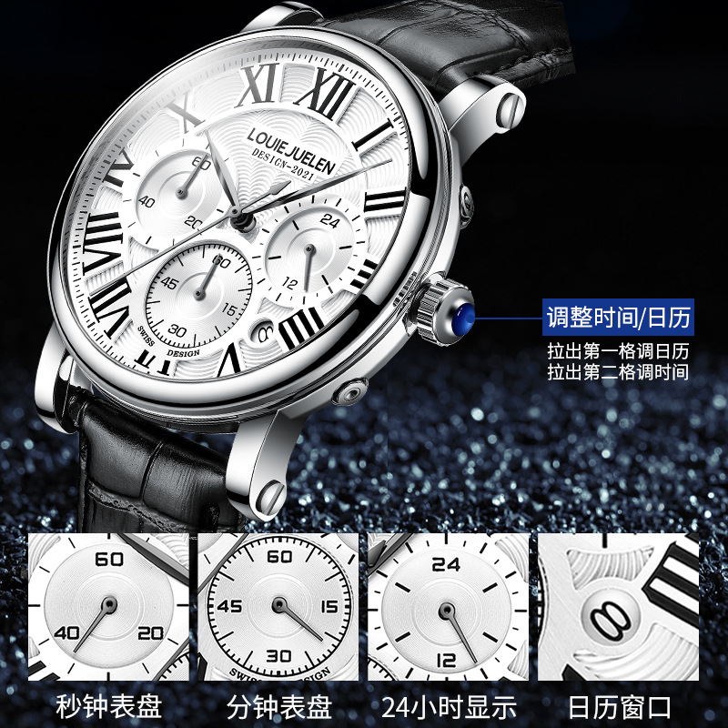 Waterproof Premium Quartz Wris - Luxury Watch Longines recension och pris