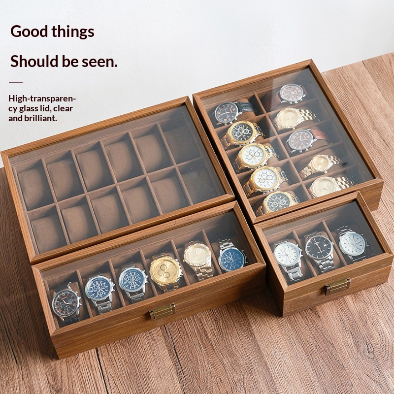 Black Walnut Wood Grain Watch  - Luxury Watch Collection Box recension och pris