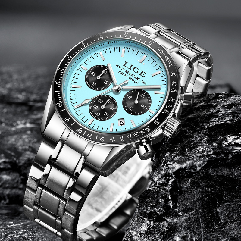LIGE Top Brand Luxury New Men  - Luxury Watch Collection Box recension och pris