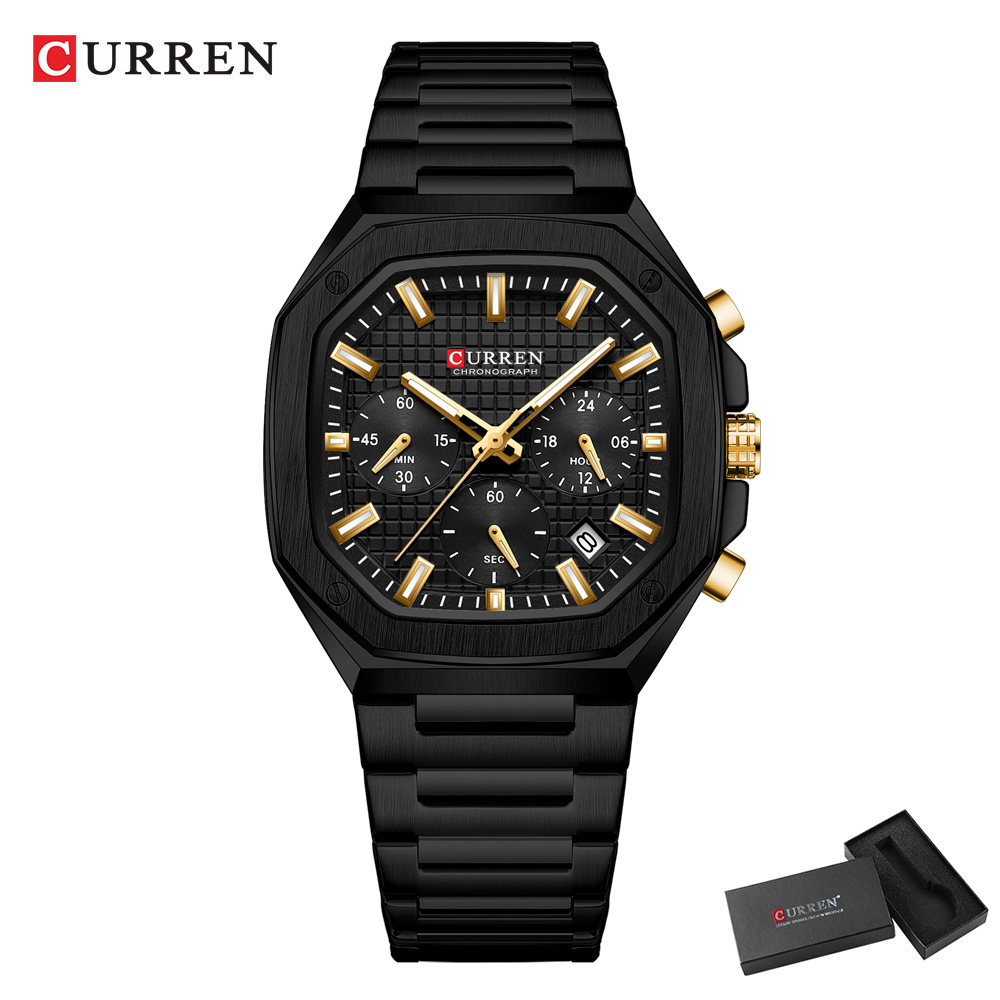CURREN Luxury Square Chrono Wa - Luxury Watch Hand recension och pris