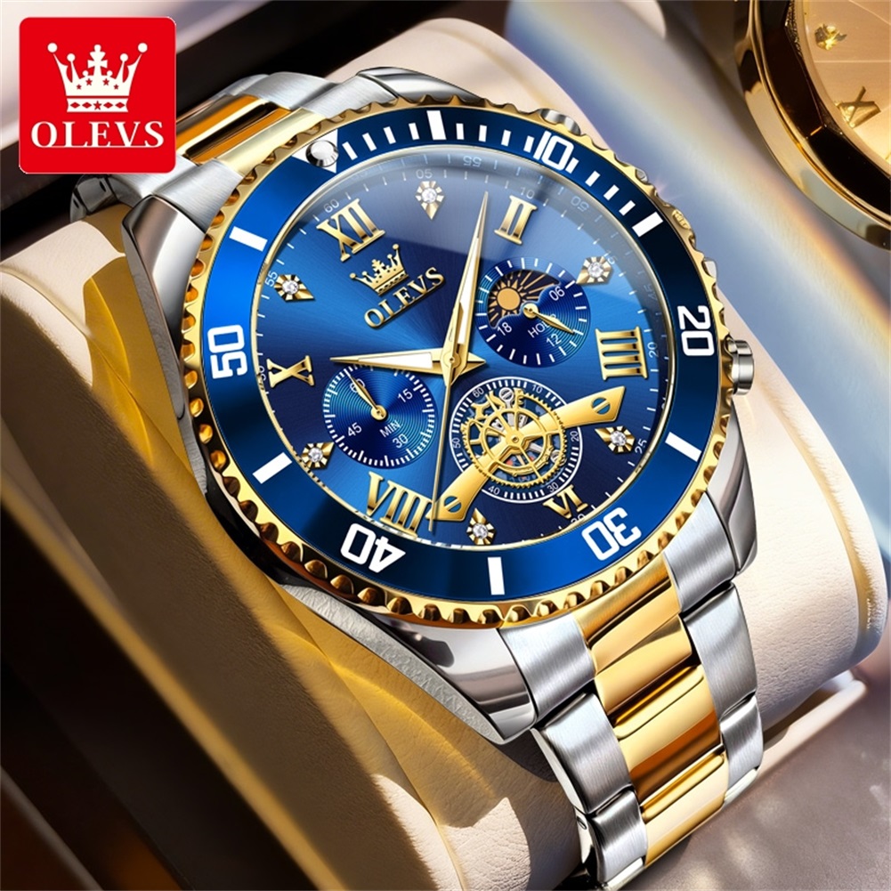 Luxury OLEVS Quartz Gold Metal - Luxury Watch Winder recension och pris