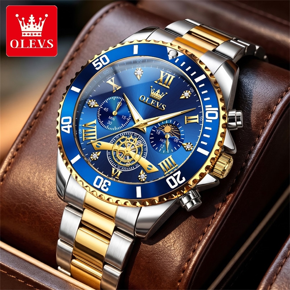Luxury OLEVS Quartz Gold Metal - Luxury Watch Winder recension och pris