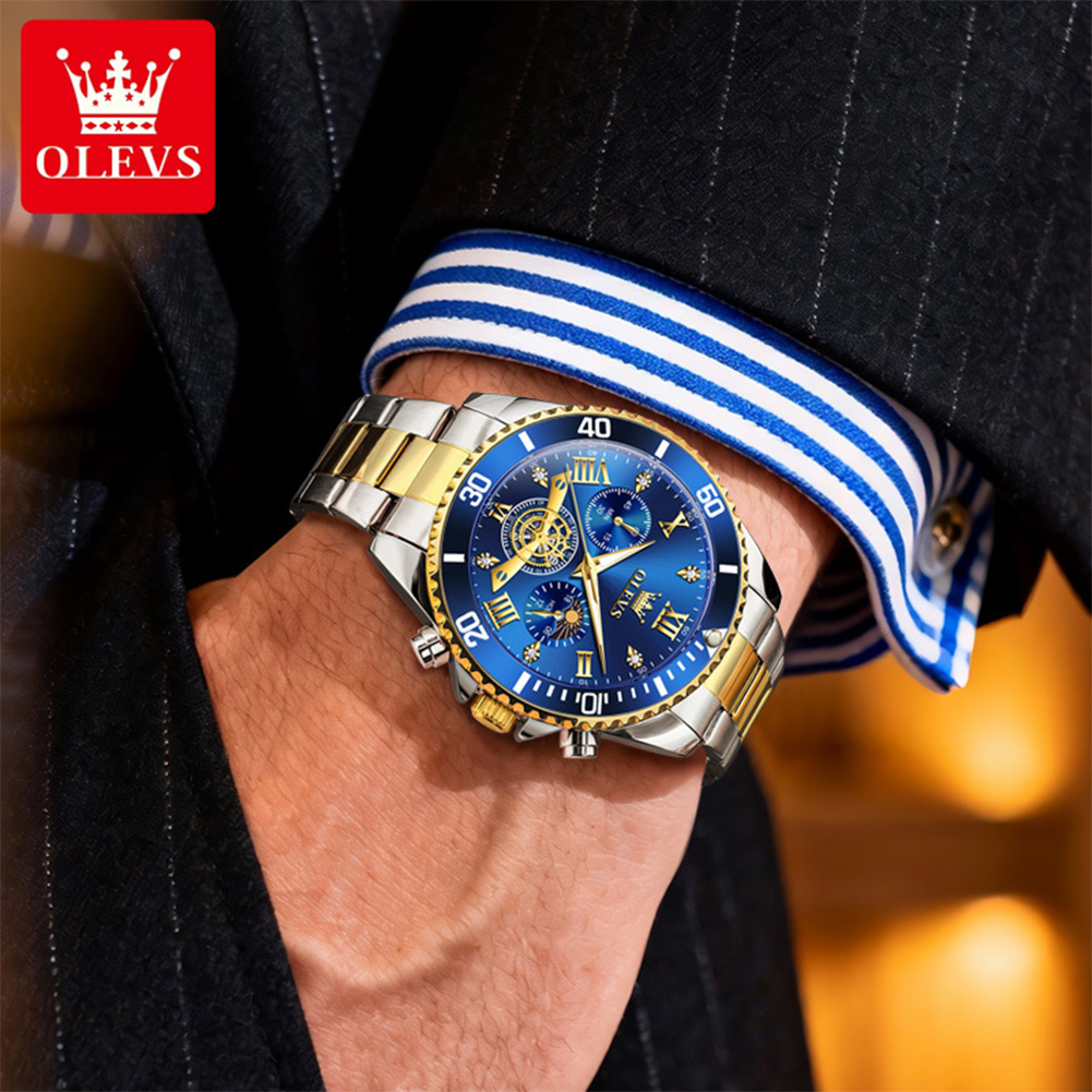 Luxury OLEVS Quartz Gold Metal - Luxury Watch Winder recension och pris