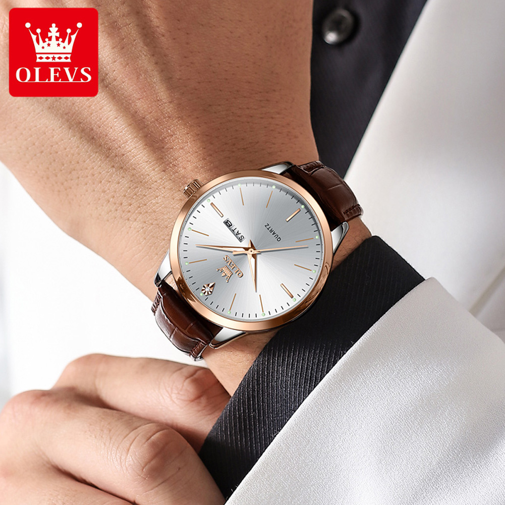 OLEVS 2935 Men Quartz Watch Du - Luxury Watch Longines recension och pris