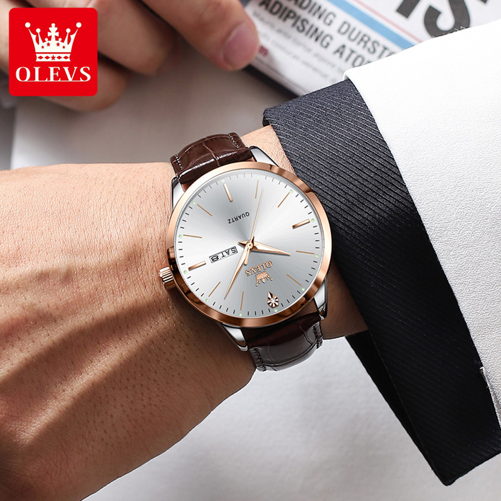 OLEVS 2935 Men Quartz Watch Du - Luxury Watch Longines recension och pris