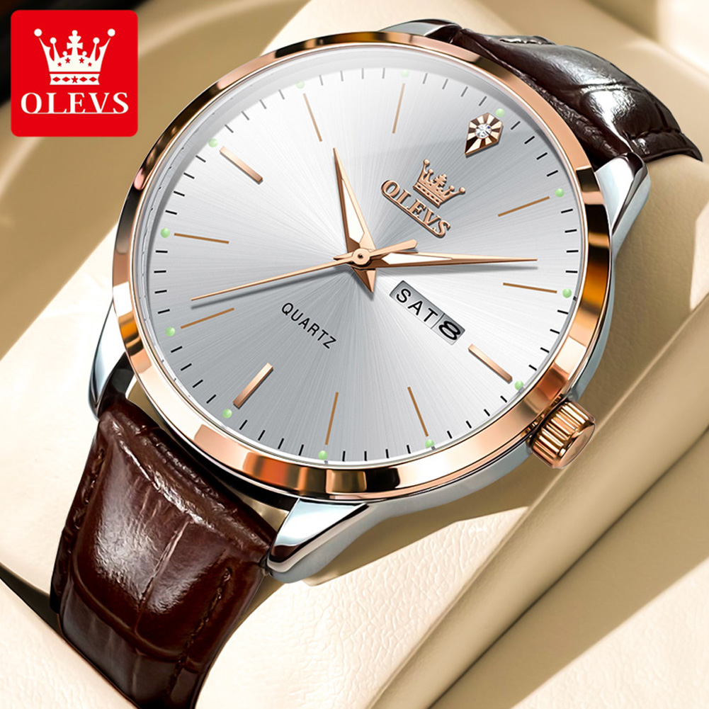 OLEVS 2935 Men Quartz Watch Du - Luxury Watch Longines recension och pris