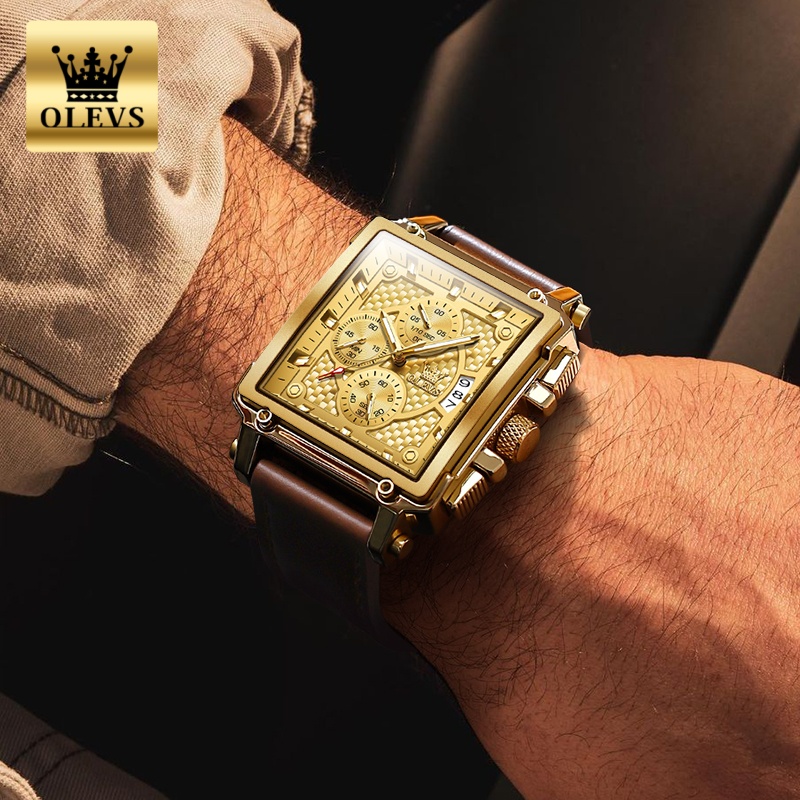 OLEVS Brand Mens Watches Water - Luxury Watch Gold recension och pris
