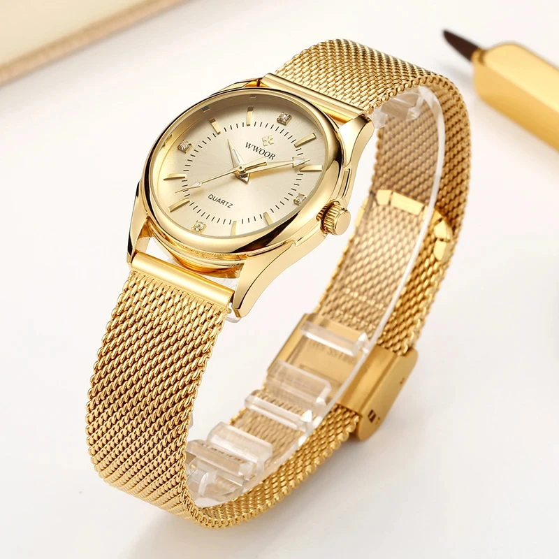 WWOOR Luxury Brand Dress Gold  - Luxury Watch Brand For Women recension och pris