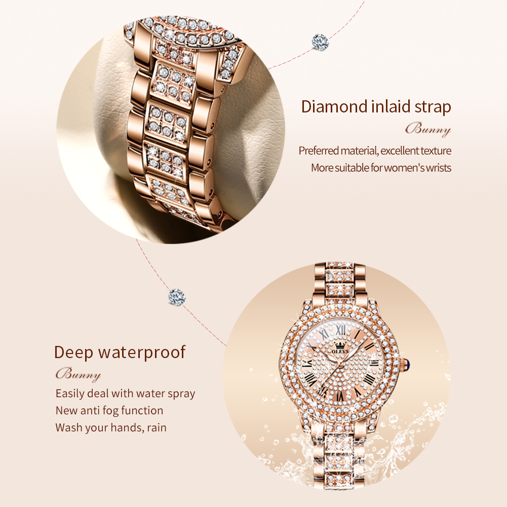 OLEVS 9943 Luxury All Diamond  - Luxury Watch Diamond recension och pris